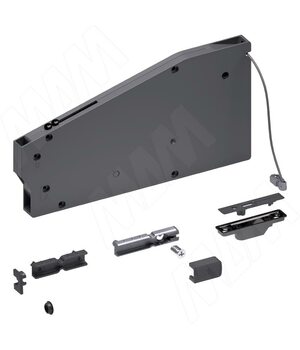 KIARO механизм для открывания фасада, регулируемый, с тросиком (L-600мм), черный никель