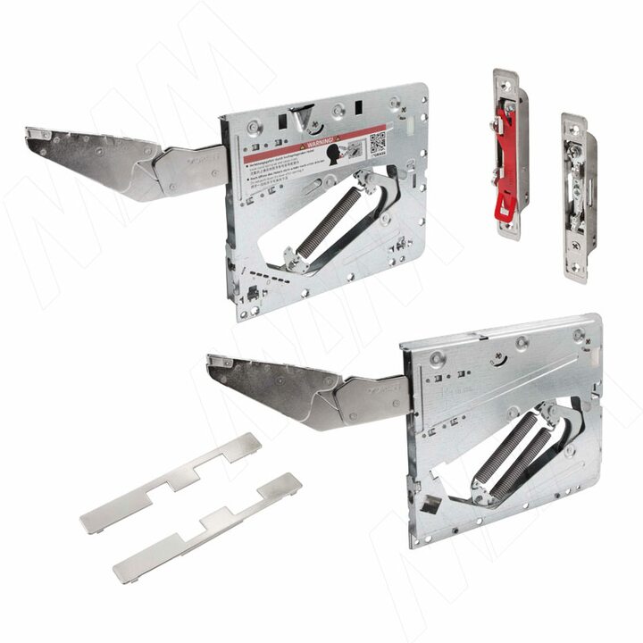 Kinvaro T-SLIM Soft-close, комплект поворотно-подъемных механизмов без заглушек для деревянных фасадов, коэффициент мощности 250-550