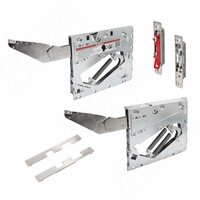 Kinvaro T-SLIM Soft-close, комплект поворотно-подъемных механизмов без заглушек для деревянных фасадов, коэффициент мощности 1000-2250