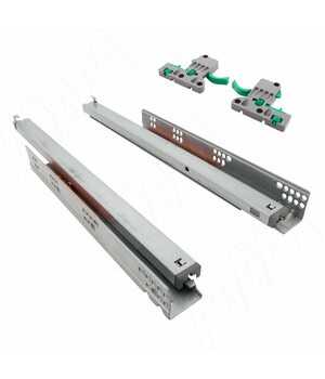 VEKTOR LT направляющие 450 мм, ниж. крепления, полн. выдвижения, с толкателем