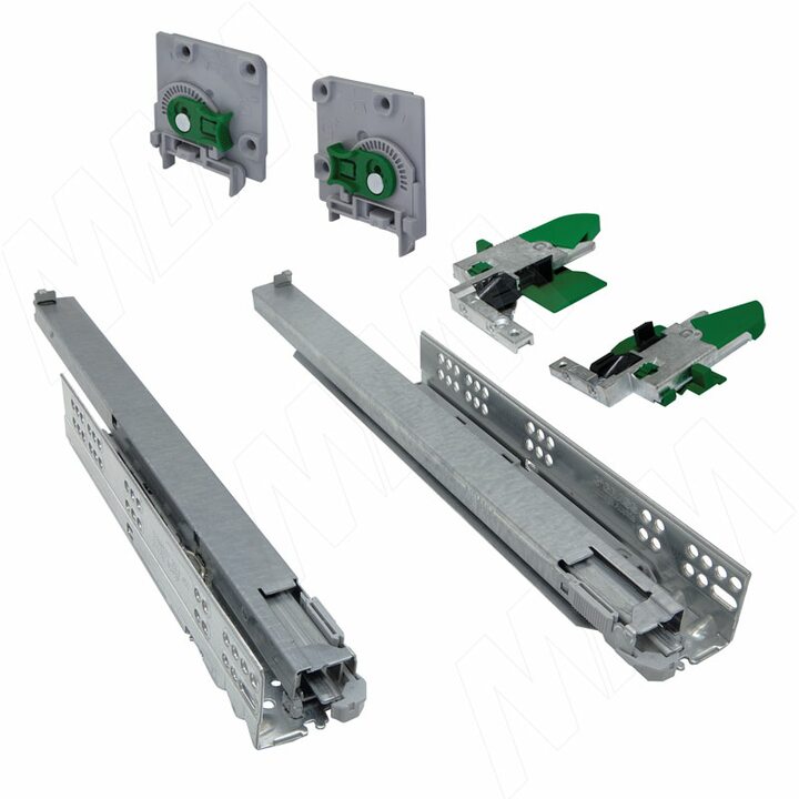 DYNAPRO комплект направляющих, 750 мм, 50 кг, плав. закрывания с масляным амортизатором и 3D креплениями