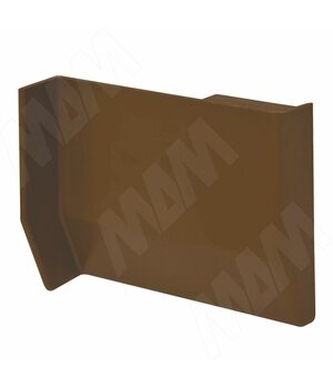 801 Заглушка для мебельного навеса, пластик, коричневая, левая