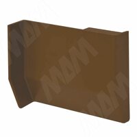 801 Заглушка для мебельного навеса, пластик, коричневая, правая
