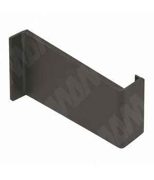 Заглушка для мебельного навеса, пластик, графит, левая