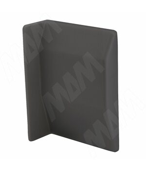 807 Заглушка для мебельного навеса, пластик, графит, левая