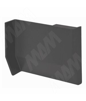 801 Заглушка для мебельного навеса, пластик, графит, левая