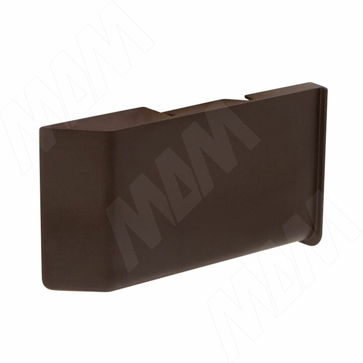 K020 Заглушка для мебельного навеса, пластик, коричневая, левая