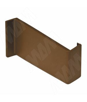 Заглушка для мебельного навеса, пластик, коричневая, левая