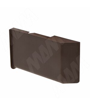 K020 Заглушка для мебельного навеса, пластик, коричневая, правая