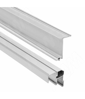 ONE Комплект направляющих для раздвижной системы, серебро, (1 верхняя, 1 нижняя), L-3000