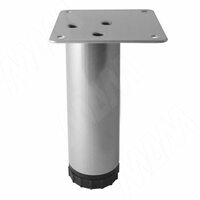 Опора декоративная D51мм, Н150+33мм алюминий глянец