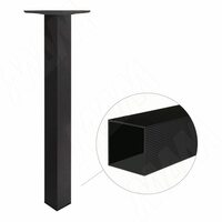Опора для стола квадратная, 60х60 мм, H710+15 мм, черный муар, 4шт.
