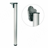 Опора для стола складная, D50, Н700+30мм, хром матовый, 1шт.