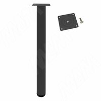 Опора для стола, D50, H720+20 мм, черный муар, 4шт.