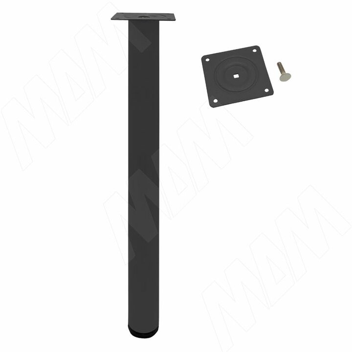 Опора для стола, D50, H720+20 мм, черный муар, 4шт.