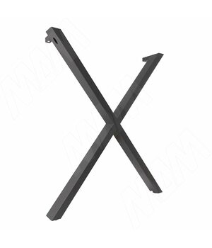 Аспен опора для стола X-образная, 60х30, H715+10 мм, графит, 1шт.