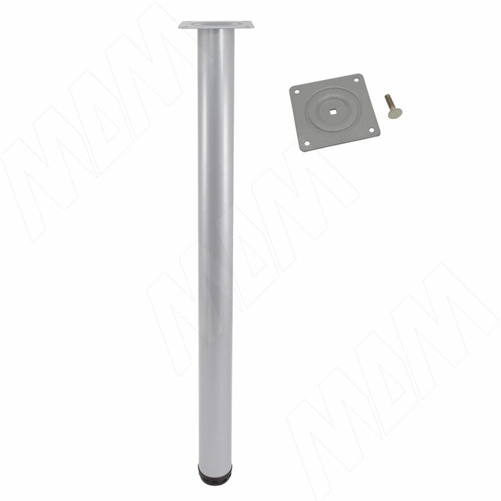 Опора для стола, D50, H720+20 мм, алюминий глянец, 4шт.