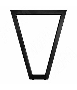 Опора для стола V-образная, 40х40, H715+10 мм, черный, 1шт.