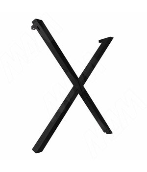 Аспен опора для стола X-образная, 60х30, H715+10 мм, черный, 1шт.