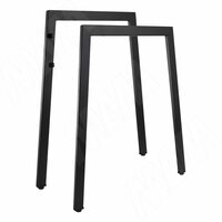 Опора для стола трапециевидная, 40х20, H735+10мм, черный, 2шт.