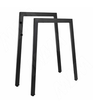 Опора для стола трапециевидная, 40х20, H735+10мм, черный, 2шт.