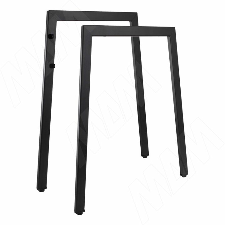Опора для стола трапециевидная, 40х20, H735+10мм, черный, 2шт.