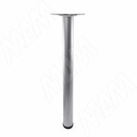 Опора для стола, D60, H710+25 мм, мат. серебро, 4шт.