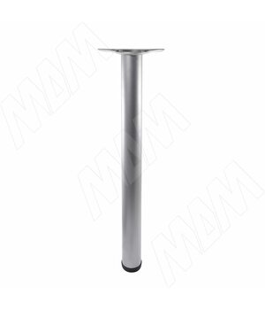 Опора для стола, D60, H710+25 мм, мат. серебро, 4шт.