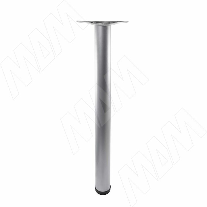 Опора для стола, D60, H710+25 мм, мат. серебро, 4шт.