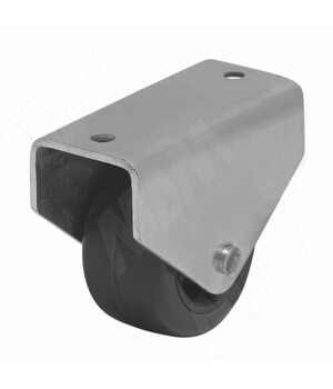 Опора колесная, прямоходная, прорезиненное колесо, высота 46 мм