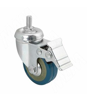 Опора колесная, D50 мм, со стопором, М8