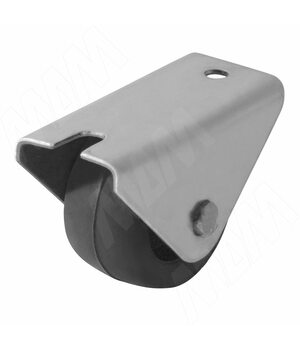 Опора колесная, прямоходная, прорезиненное колесо, высота 29 мм