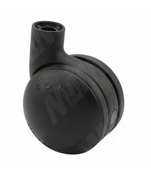 JACKSON Опора колесная, прорезиненное колесо, D50 мм, без стопора, черная