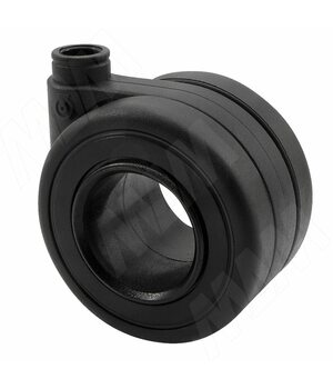 DENVER Опора колесная, прорезиненное колесо, D65 мм, без стопора, черная