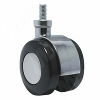 Опора двухколесная с винтом M10, D50 мм, без стопора