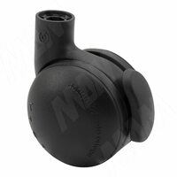 JACKSON Опора колесная, прорезиненное колесо, D50 мм, со стопором, черная