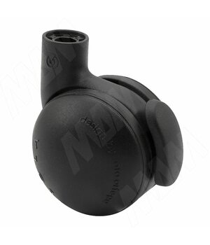 JACKSON Опора колесная, прорезиненное колесо, D50 мм, со стопором, черная