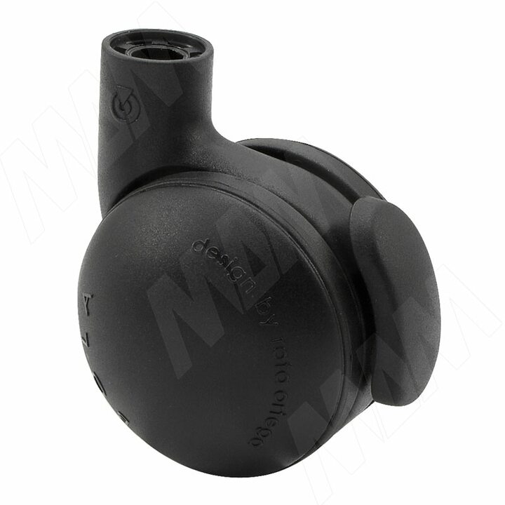 JACKSON Опора колесная, прорезиненное колесо, D50 мм, со стопором, черная