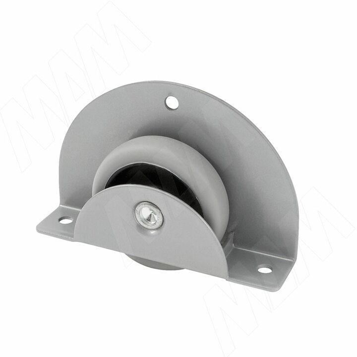 MEMPHIS-18 Опора колесная, прямоходная, врезная, прорезиненное колесо, D50 мм