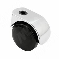 TUSON Опора колесная, D50 мм, со встроенным стопором, черная