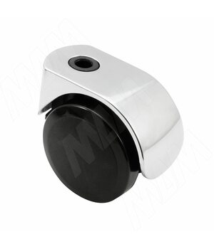 TUSON Опора колесная, D50 мм, со встроенным стопором, черная