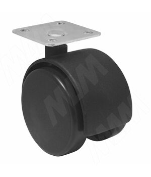 Опора двухколесная с площадкой, D40 мм, без стопора