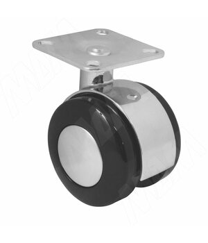 Опора двухколесная с площадкой, D40 мм, без стопора