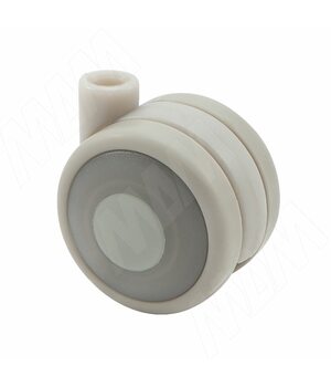 PORTLAND Опора колесная, прорезиненное колесо, D40 мм, без стопора, серая