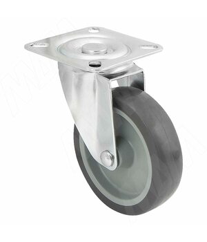 Опора колесная, D75 мм, без стопора, с площадкой