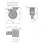 Опора колесная, D75 мм, со стопором, с площадкой