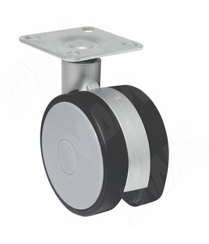 Опора двухколесная с площадкой, D60 мм, без стопора