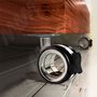 BISMARK Опора колесная, прорезиненное колесо, D75 мм, со стопором, хром