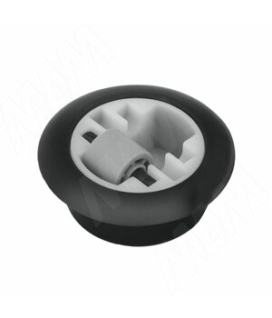 Опора колесная, поворотная, черная