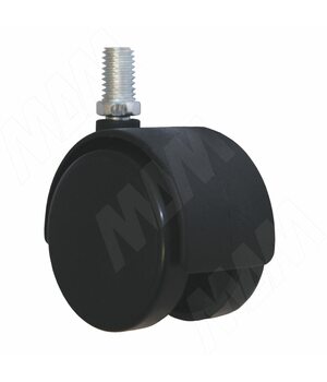 Опора двухколесная с винтом M10, D50 мм, без стопора